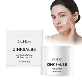 Zinc Ointment Face, Zinc Ointment Against Pimples, 50 g Anti Pimple Cream Also Suitable for Acne on the Butt and Back, Zinc Ointment Against Blackheads and Blemished Skin, Zinc Ointment Face Pull
