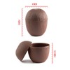 PREXTEX Coconut Cups with Flower Straws & Twist Close Lids