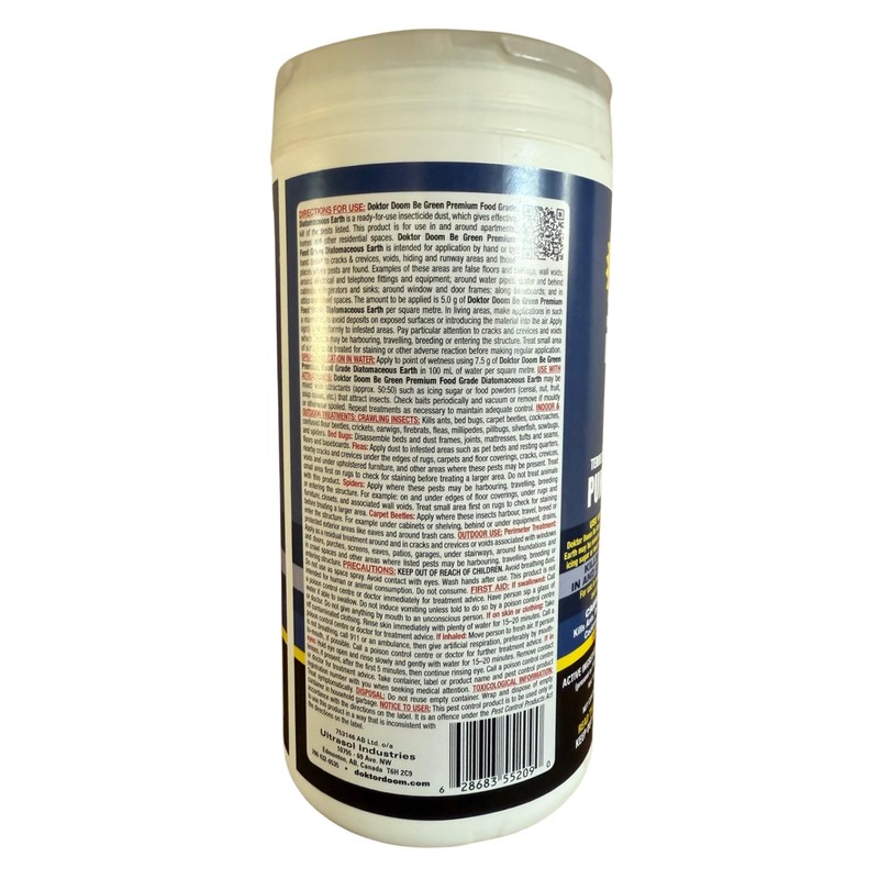 Doktor Doom Be Green Premium Food Grade Diatomaceous Earth Kills