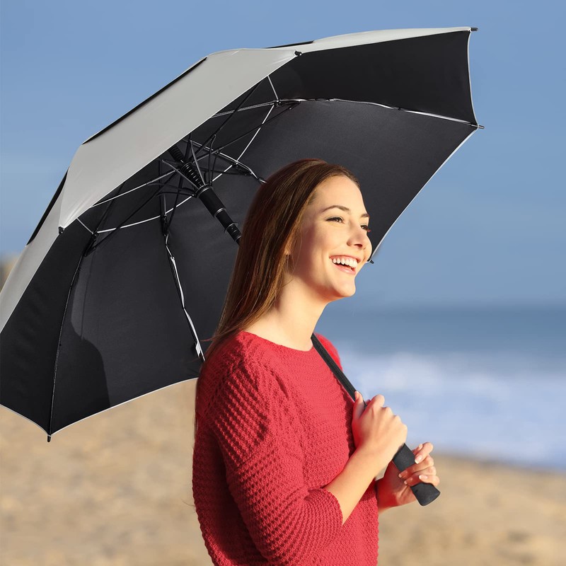 G4Free 47 Inch UV Protection Golf Umbrella Auto Open Vented