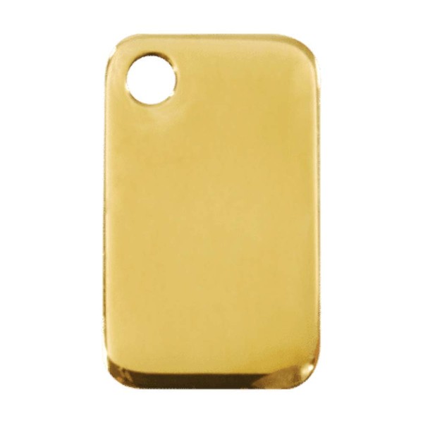 RedDingo Brass Dog Tag Medium "Rectangle"