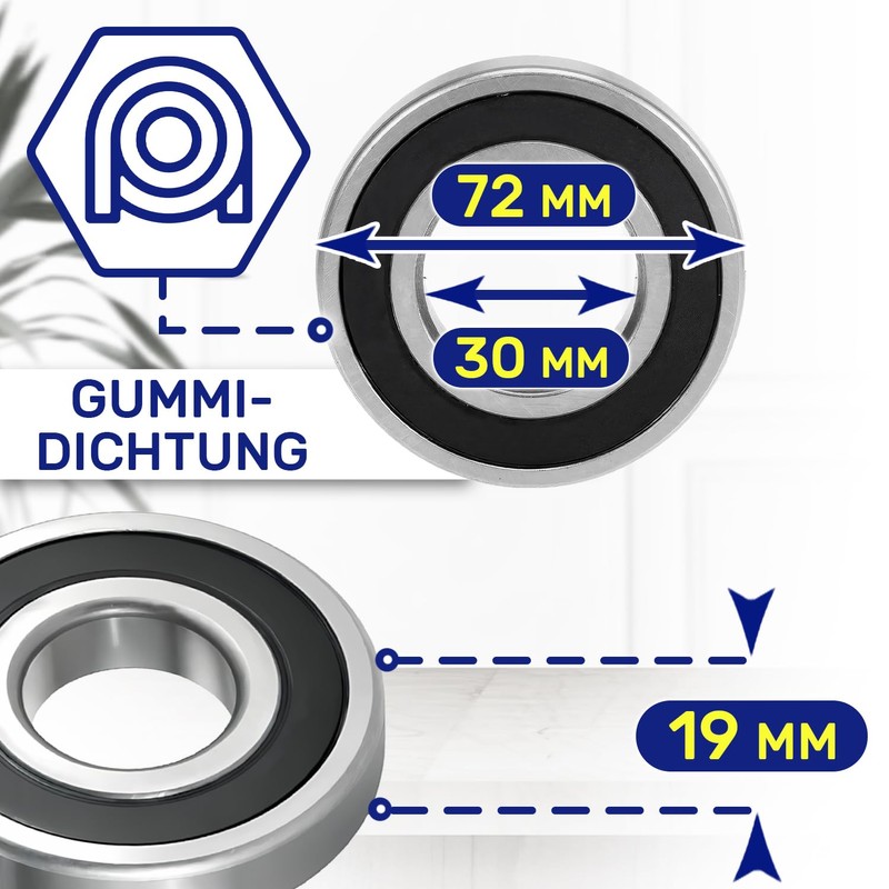 Ball Bearing 6306 2RS for the Engine with Size 30
