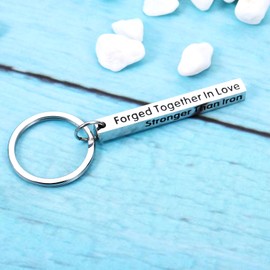 Iron Gifts for 6th Anniversary for Women Men 6 Year Anniversary Keychain Gifts Iron Anniversary Gifs for Him Her Wedding Registry Ideas Birthday Stocking Stuffers for Adults 6th Anniversary Presents