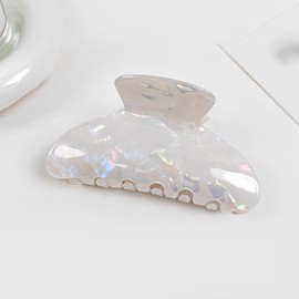 White Claw Hair Clip Non Slip Hair Clamp French Style Hair Claw Clip Strong Hold Jaw Clip Large Acrylic Hair Clip Hair Styling Accessories for Women Girls