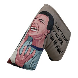 Golf Club Headcover - Funny Driver Fairway Hybrid Wood Cover, Tour Grade PU Leather Mallet Blade Putter Head Cover - Golf Gift Golf Accessories for Men and Women Golfers (KISS You, Blade)