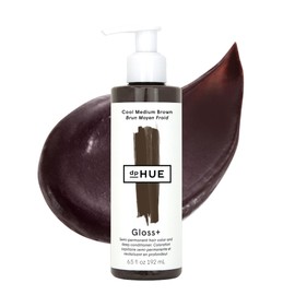 dpHUE dpHUE Gloss+, Cool Medium Brown - 6.5 oz (8-12 Applications) - Semi-Permanent Hair Color & Conditioner - Lasts Up to Eight Washes - Paraben, SLS & SLES Sulfate Free - Vegan, Leaping Bunny Certified