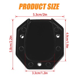 Universal Motorcycle Kickstand Foot Side Stand Extension Pad Replacement for Most Honda Yamaha Kawasaki Suzuki Harley Models Aluminium Kickstand Extension Plate Anti-skid Enlarged Base(Red)