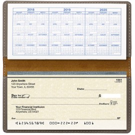 Paradise Beach Laser Engraved Leatherette Checkbook Cover