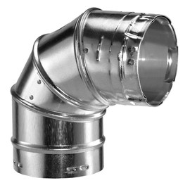 DuraVent B 90DEG Vent Elbow, 3, Aluminum