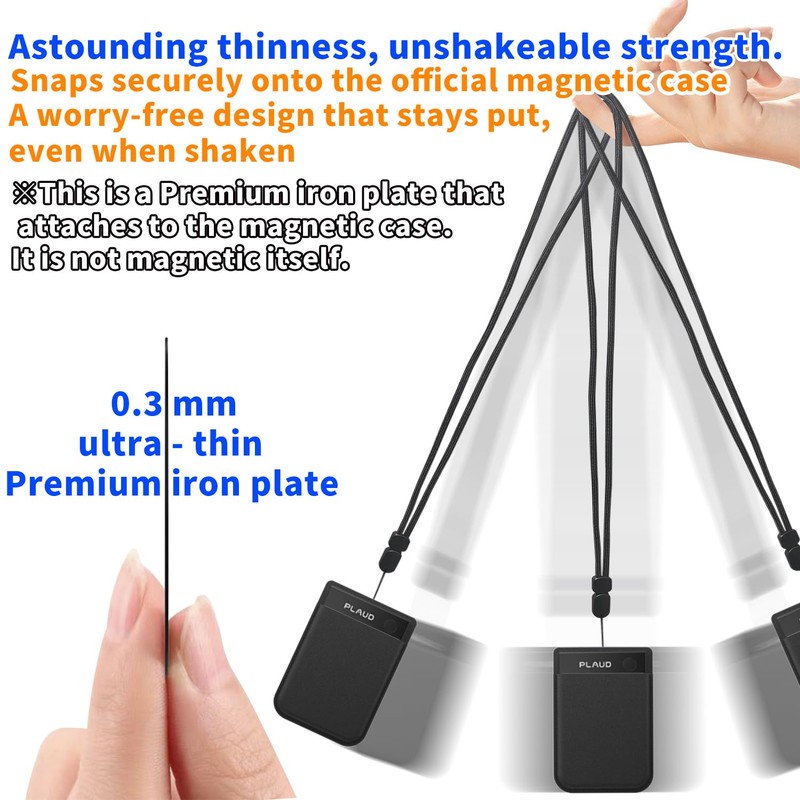 3-in-1 Kit for Plaud Note AI/Pro AI Recorder with Neck/Wrist/Clip,