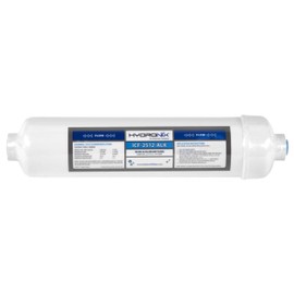 Hydronix HX-ICF-2512-ALK Alkaline Remineralization & pH Inline Water Filter Fits Any RO Drinking Systems, 1/4" NPT Ports, White