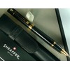 Sheaffer 300 Glossy black with Gold Trim Pen and Leather