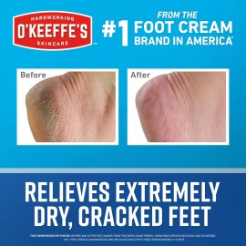 O'Keeffe's for Healthy Feet Foot Cream - 3 oz Travel Size Tube (1 Pack)