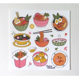 Violette Stickers - NOODLES - 4x4 Square of NEW RELEASE Stickers #K218