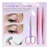 Kit rizador de pestañas enchinador set con tira pinzas peine