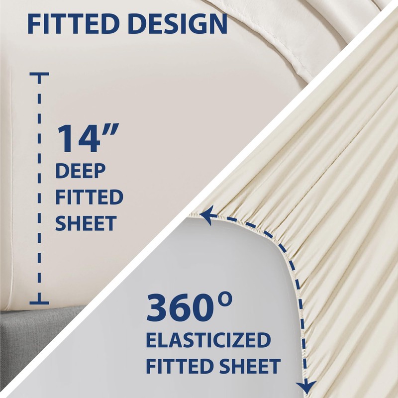 Swift Home Smart Sheets, Ultra Soft Brushed Microfiber 4-Piece Sheet
