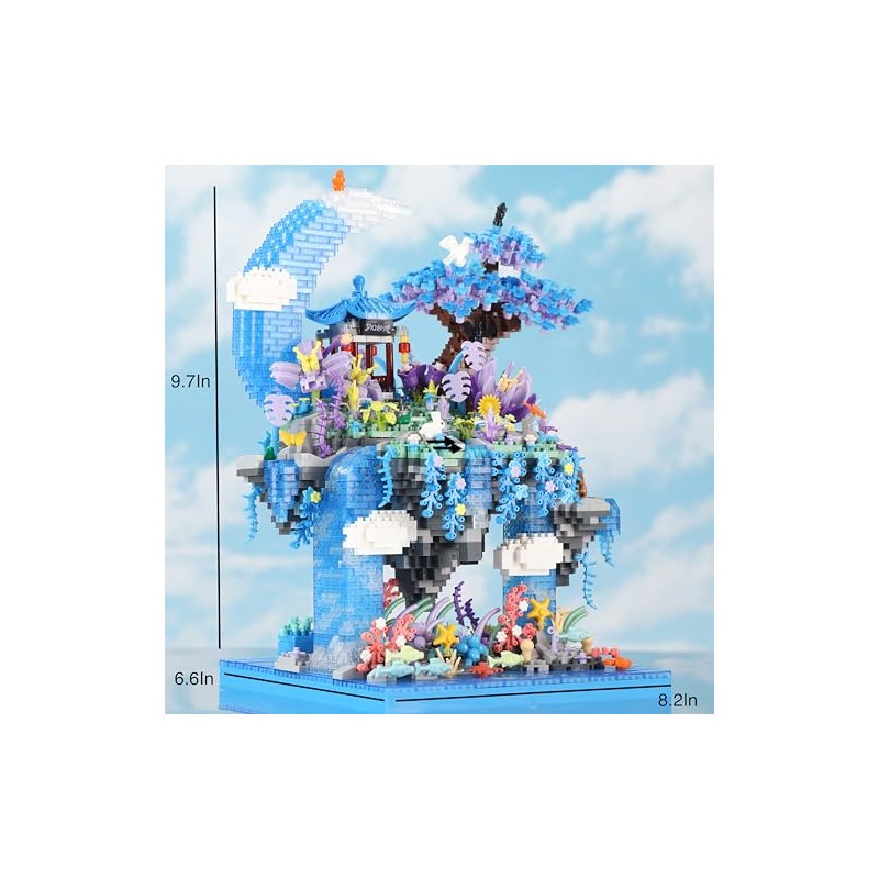 Cherry Blossom Tree Building Set with Gift Box, Ocean World
