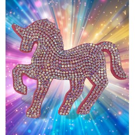 COTA Global Pink Unicorn Sparkling Fridge Magnet - Pink Fridge Magnets Rhinestone Decor, Fantasy Decor Cute Fridge Magnet for Whiteboard, Locker Accessories and Cute Magnets for Office – 3.5 Inches