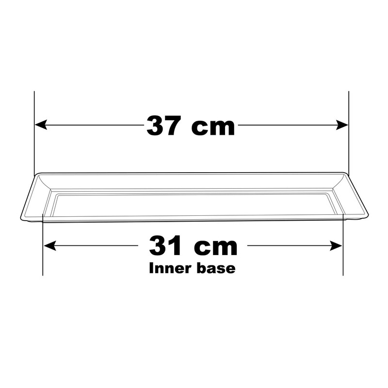 Whitefurze Venetian Window Box Tray 40Cm Terracotta