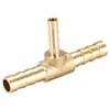uxcell Tee Brass Barb Fitting Reducer 3 Way, Fit Hose