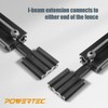 POWERTEC 71768 Telescoping Fence Extendable to 34", Miter Gauge Fence
