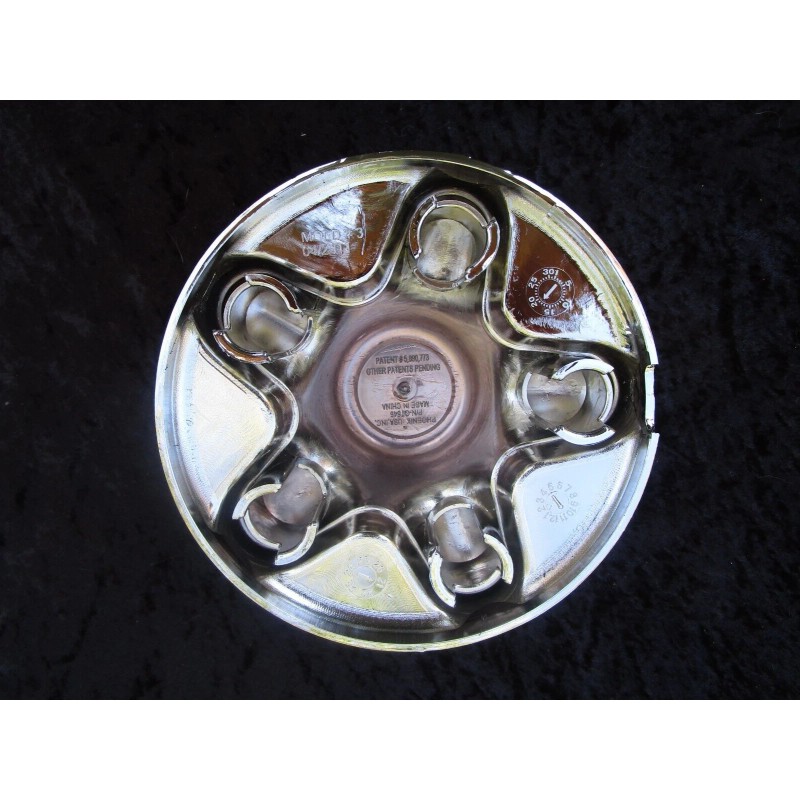 FEATHERLITE 5 lug 4.5" Bolt Circle Trailer Chrome Center Hub