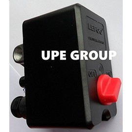 26 AMP PRESSURE SWITCH CONTROL AIR COMPRESSOR 95-125 PSI 4-PORT HEAVY DUTY FRONT COVER ON/OFF BUTTON