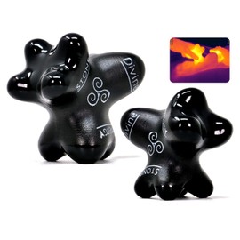 Divine (Turquoise Blue)(Single) Synergy Stone - Pro Hot Stone Massage Tool - Focused Relief for Neck, Arms, Hands, Back, Legs and Feet - Relaxing and Therapeutic - Free YouTube Training Videos