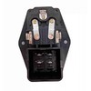 IEC Built-in Socket C14, with Black Switch and Two Fuses,