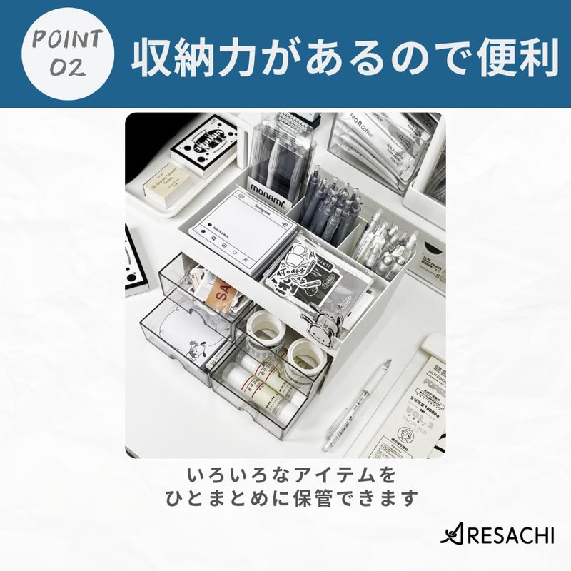 ARESACHI Desktop Storage Trinket Organizer Desk Organizer Drawer Storage Pen