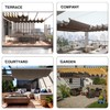 ECOOPTS 4'x16' Retractable Wave Sun Shade Canopy Pergola Cover Shade
