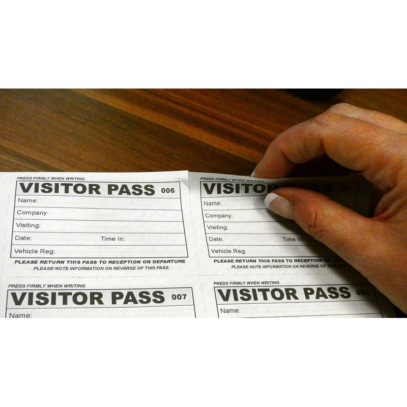 Cherry NCR Confidential Visitor Pass 90mm x 60mm Duplicate Book