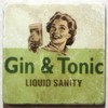 Natural Marble Coaster - Gin and Tonic Liquid Sanity