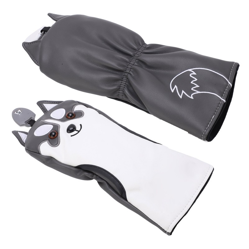 Dog Shaped Golf Wood Head Covers Waterproof Sunscreen PU Club