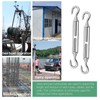 Jamiikury 3PCS M8 Hook & Hook Turnbuckle 304 Stainless Steel