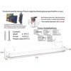 KLGO 4 Pack 15 Inch Acrylic Invisible Kids Floating Bookshelf