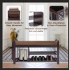 NURTUDIS Shoe Rack Bench,Bamboo Shoe Storage Stool with Removable Cushion,