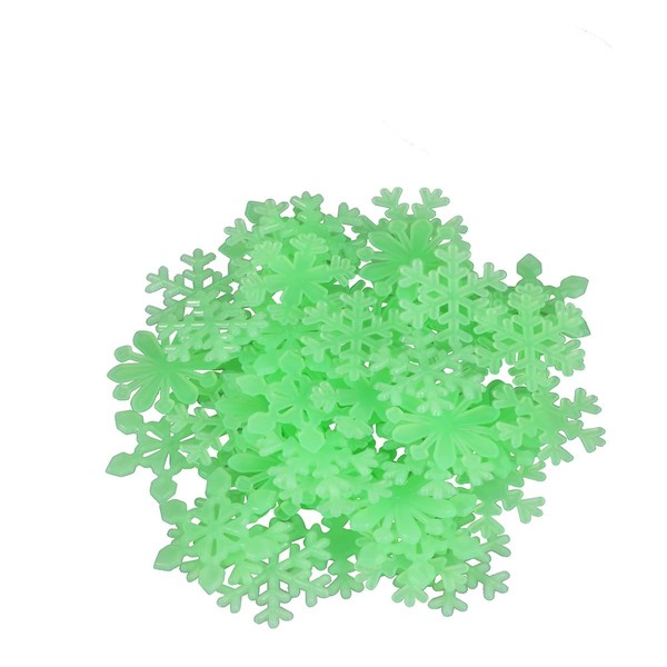 MAGICLULU Pack of 50 Christmas Luminous Snowflake Wall Stickers, 3D