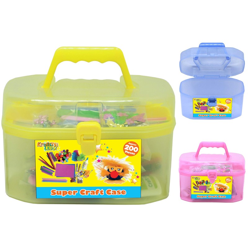KandyToys TY0266 Craft Case Set (3, Blue, Pink)