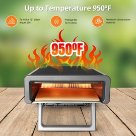 Pizza Oven, 12" Pizza Oven Outdoor, Gas Pizza Ovens for Outside, Camping, Ideal for Kitchen and Party Cooking (12" Pizza Oven 1)