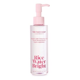 The Face Shop Rice Water Bright - Aceite Limpiador Facial con Agua de Arroz y Jojoba 150 ml | Skincare Coreano Iluminador | Desmaquillante Nutritivo, Limpieza Profunda sin Sensación Grasosa