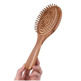 Kandid Luxury Wooden Hairbrush with natural striping - 70 bristles - Size: 24cm x 9cm x 3.5cm