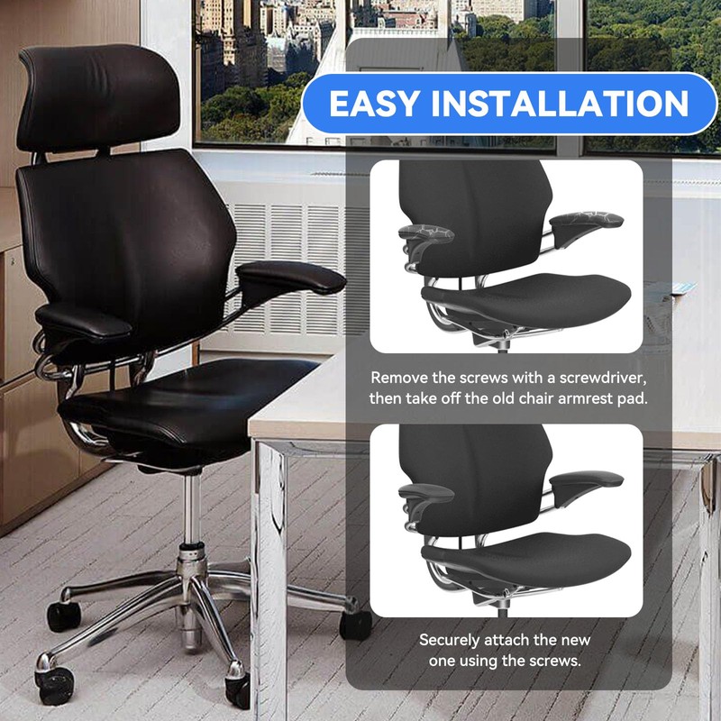 SINOLUXE Arm Pads Replacement for Humanscale Freedom Office Chair, Only