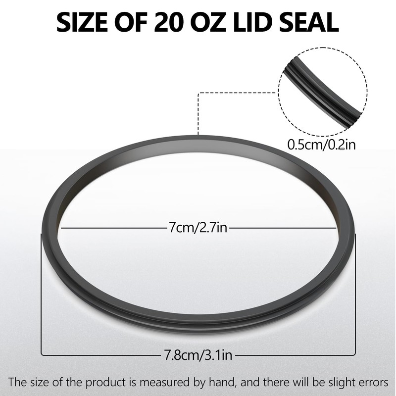20 oz Rubber Seal Replacement Gasket for Yeti Lid, Leak-Proof