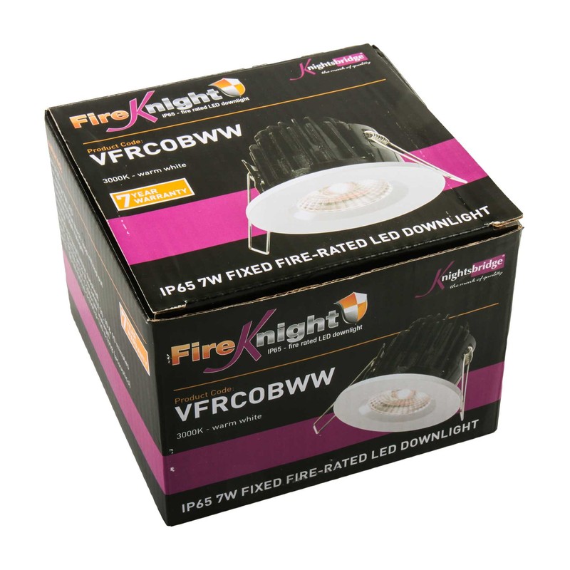 Knightsbridge VFAVRCOBWW IP65 7W LED 3000K Warm White Downlight comes
