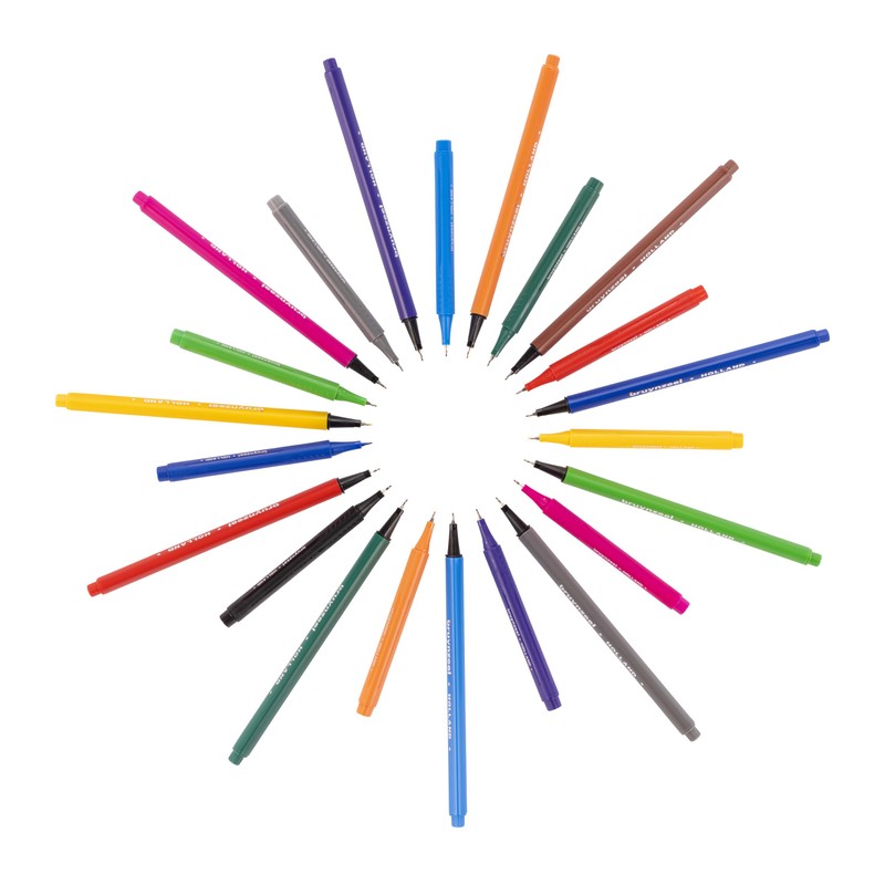 Bruynzeel Fineliner Set of 24 Colours | Pens for Writing,