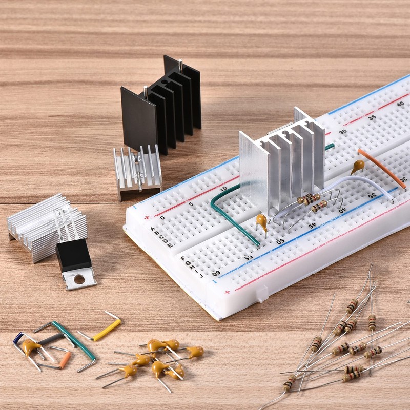 sourcing map TO-220 Aluminium Heatsink for Cooling MOSFET Transistor Diodes