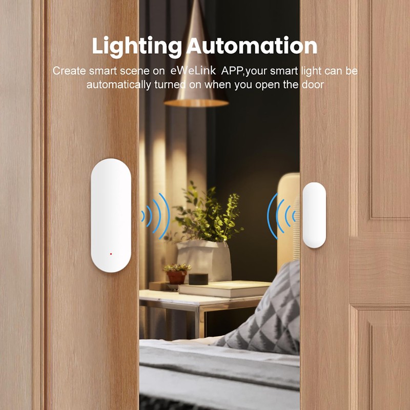 WiFi Smart Door Sensor: Door Open Contact Sensor for Home