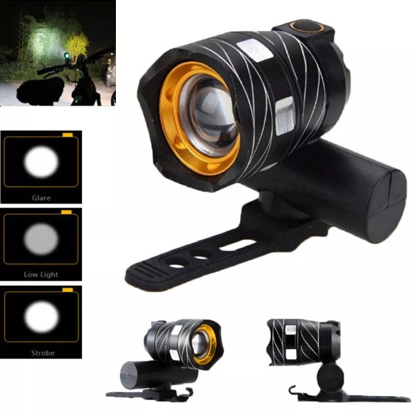 USB Rechargeable LED Bicycle Light Racing Bike Front Headlight Lamp