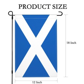 Scotland Flag Small Mini Scottish Garden Flags 12x18 Double Sided Weather Resistant Yard Flags for Outdoor Decor (Scotland)